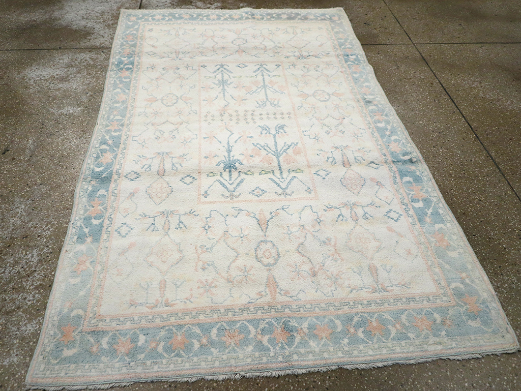 Vintage Indian Cotton Agra Rug, No.22931 - Gsblank