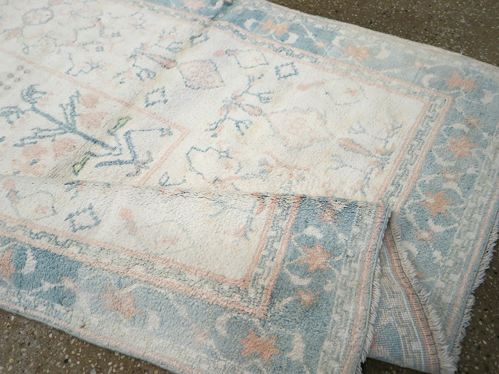 Vintage Indian Cotton Agra Rug, No.22931 - Gsblank