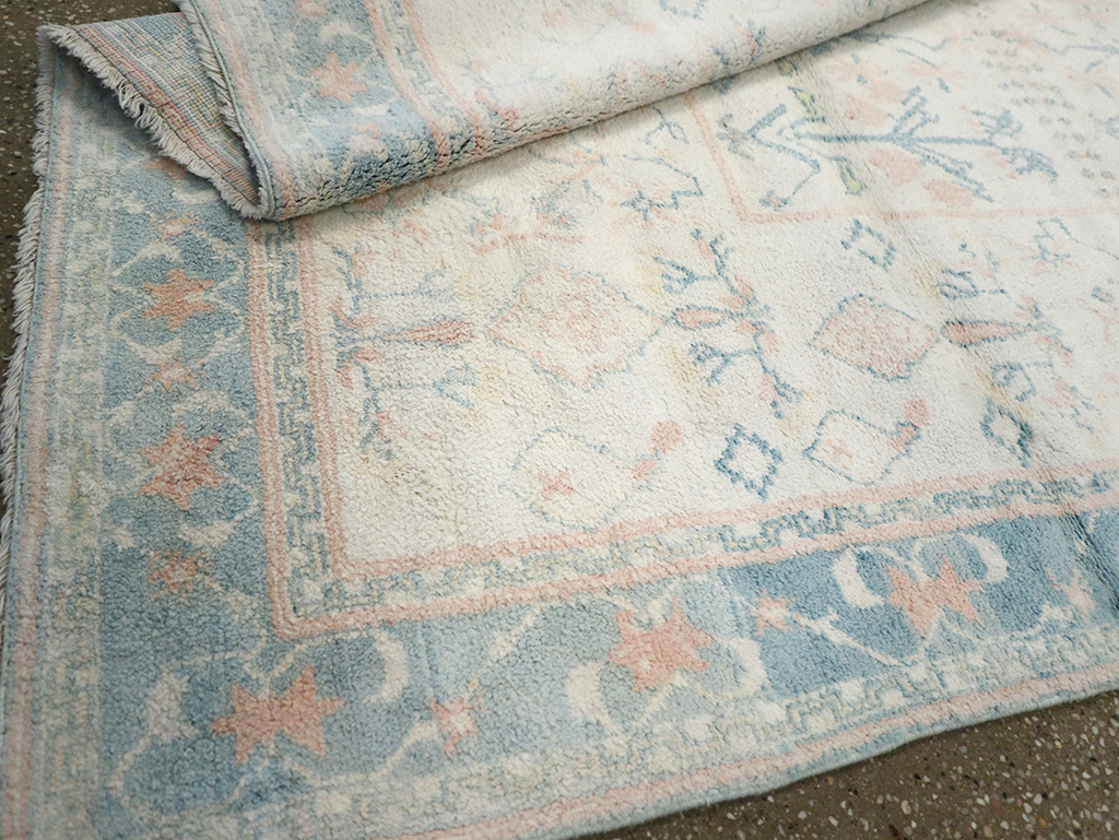 Vintage Indian Cotton Agra Rug, No.22931 - Gsblank