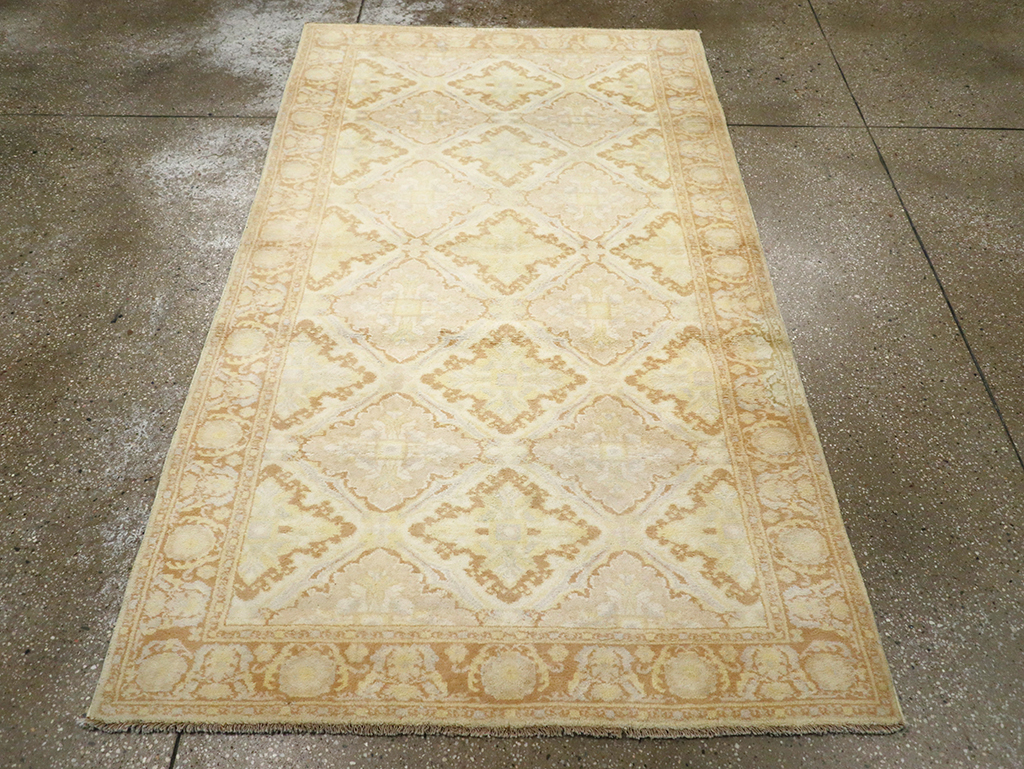 Vintage Indian Cotton Agra Rug, No.22940 - Gsblank