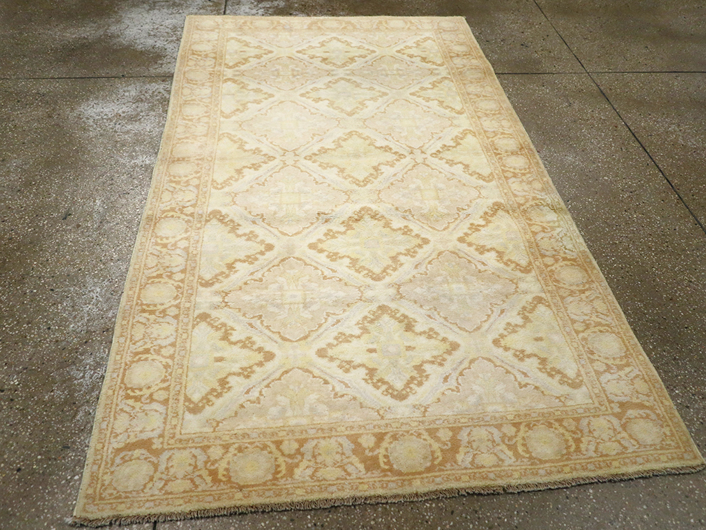 Vintage Indian Cotton Agra Rug, No.22940 - Gsblank