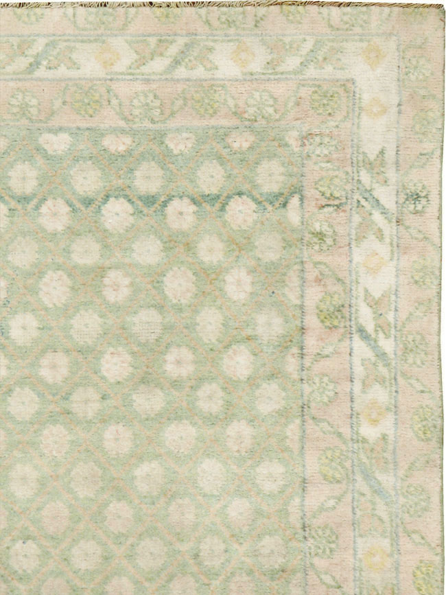 Vintage Indian Cotton Agra Rug, No.22942 - Gsblank