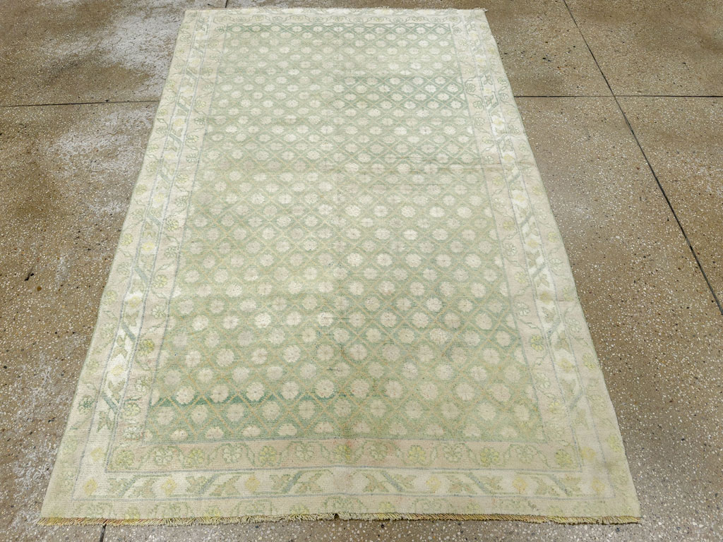 Vintage Indian Cotton Agra Rug, No.22942 - Gsblank