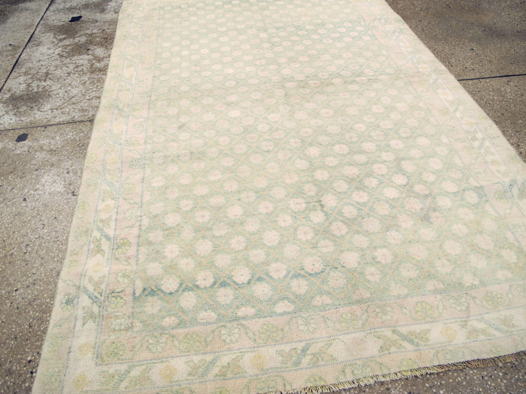 Vintage Indian Cotton Agra Rug, No.22942 - Gsblank
