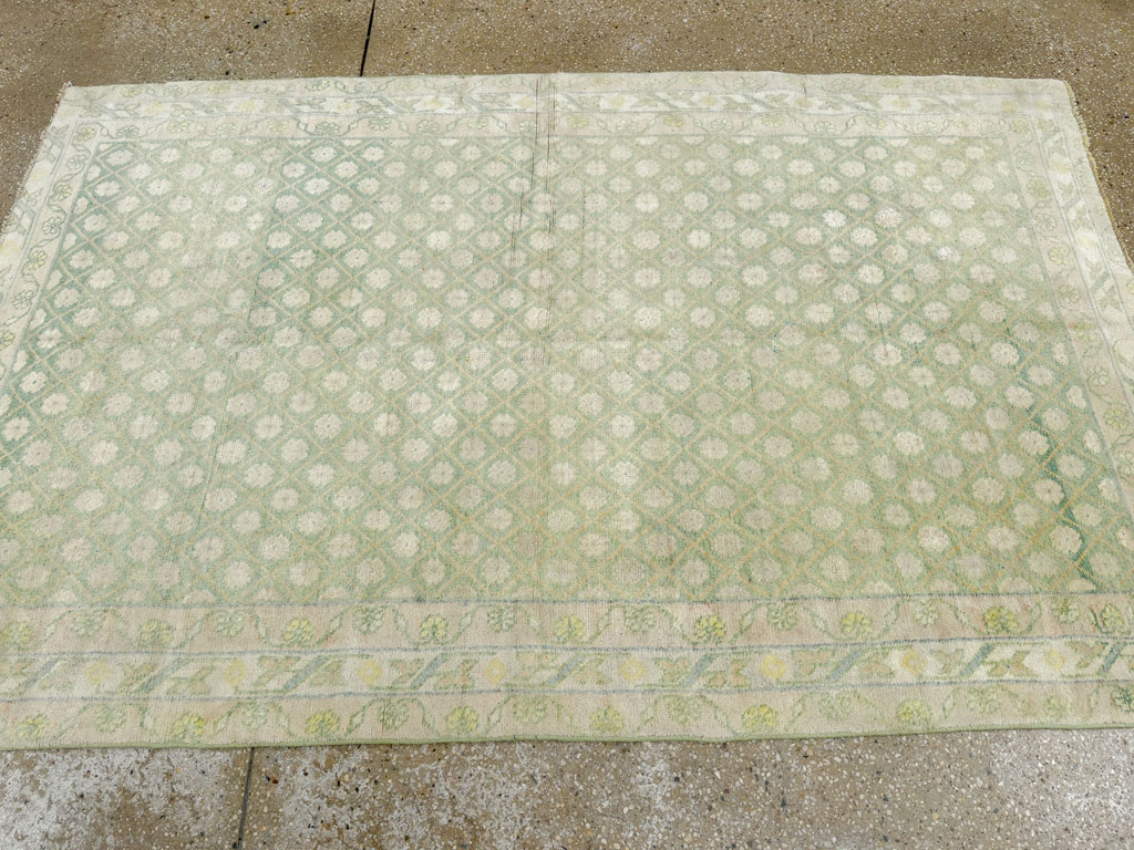 Vintage Indian Cotton Agra Rug, No.22942 - Gsblank