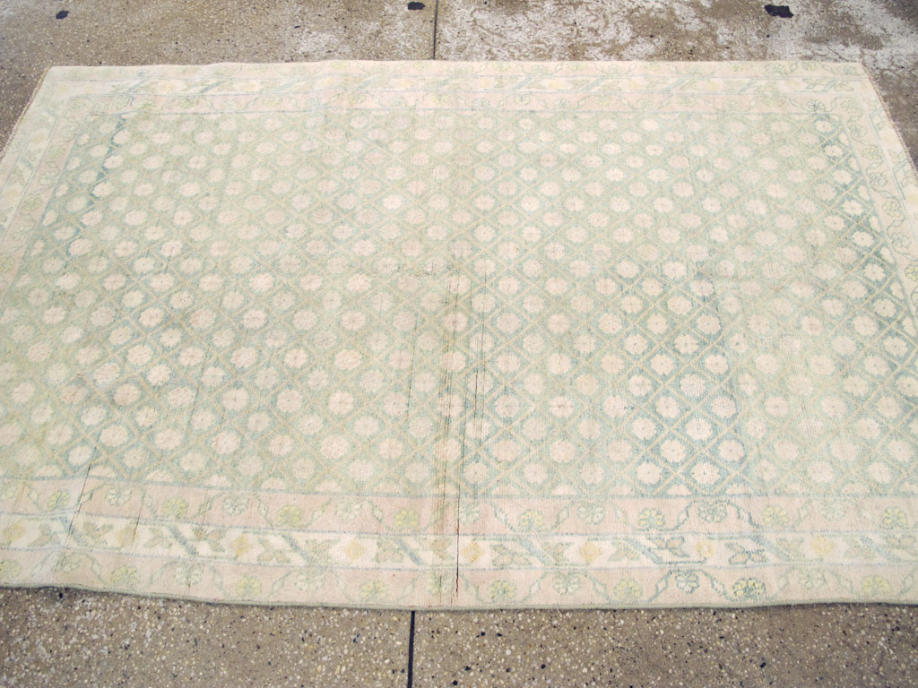 Vintage Indian Cotton Agra Rug, No.22942 - Gsblank