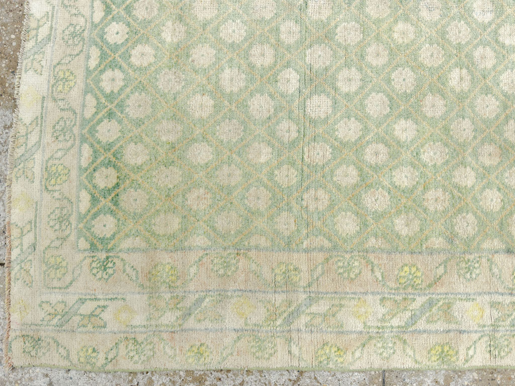 Vintage Indian Cotton Agra Rug, No.22942 - Gsblank