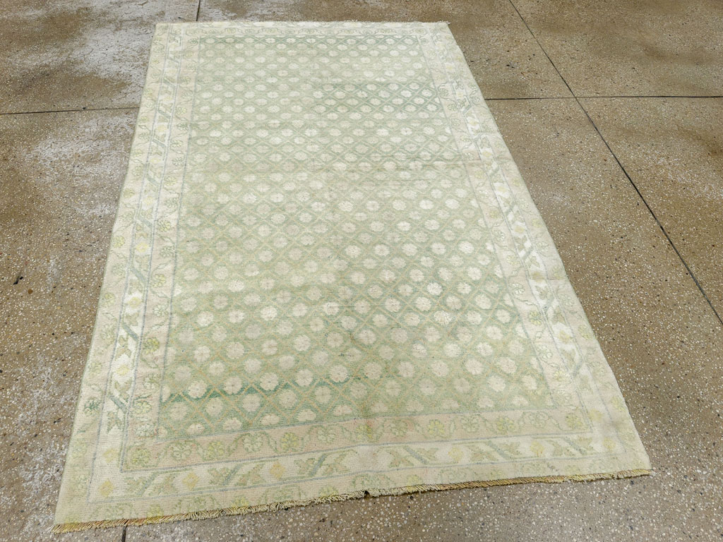 Vintage Indian Cotton Agra Rug, No.22942 - Gsblank
