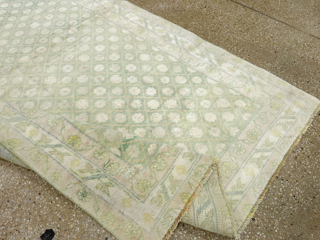 Vintage Indian Cotton Agra Rug, No.22942 - Gsblank