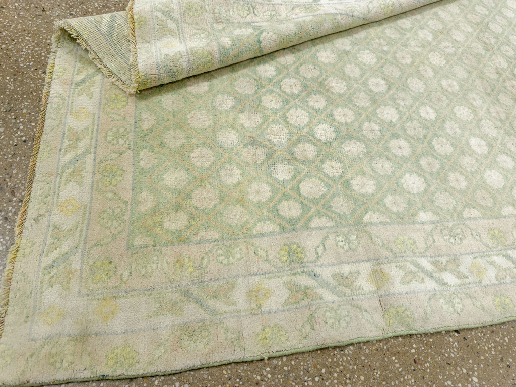 Vintage Indian Cotton Agra Rug, No.22942 - Gsblank