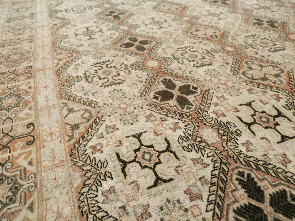 Vintage Persian Quom Room Size Carpet, No.22967 - Gsblank