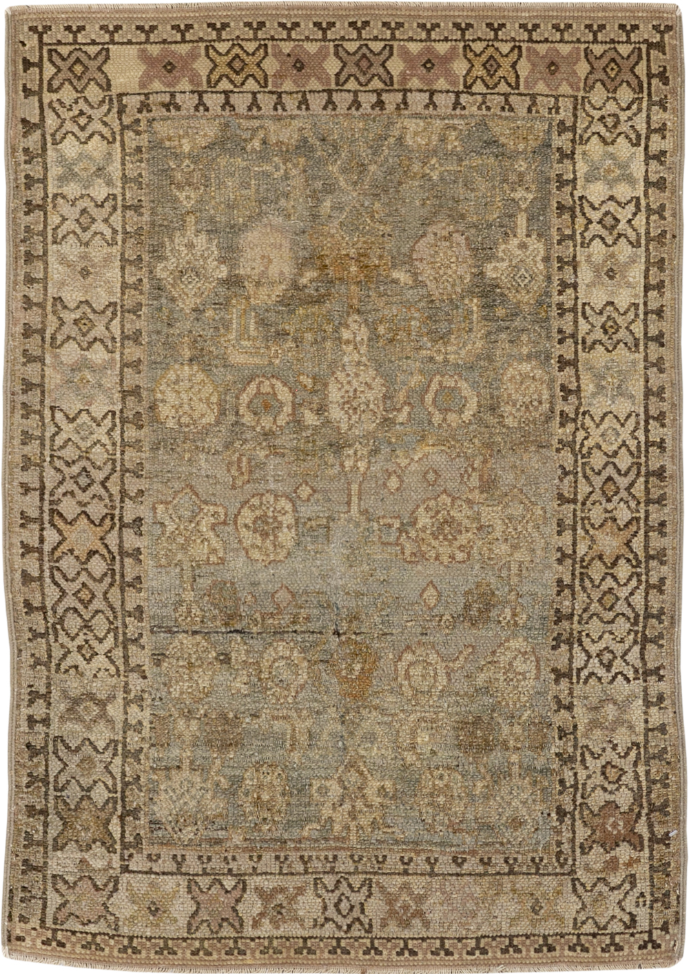 Antique Persian Bibikabad Throw Rug, No.22969 - Gsblank