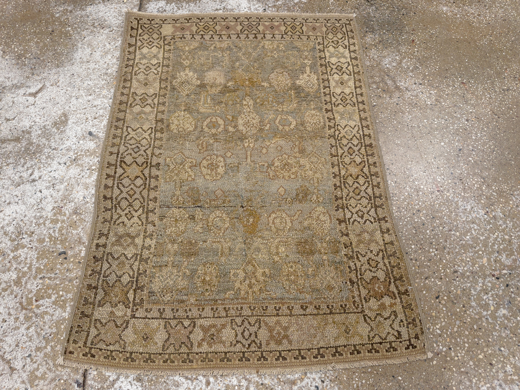 Antique Persian Bibikabad Throw Rug, No.22969 - Gsblank