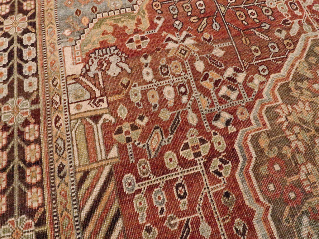 Vintage Persian Shiraz Rug, No.22980 - Gsblank