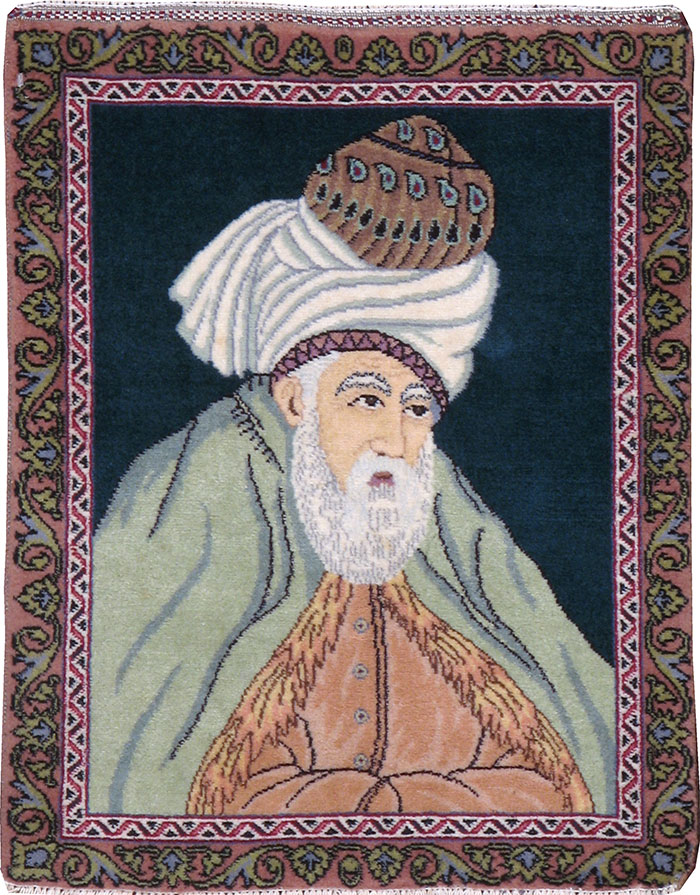 Vintage Tabriz Pictorial Rug, No.23012 - Gsblank