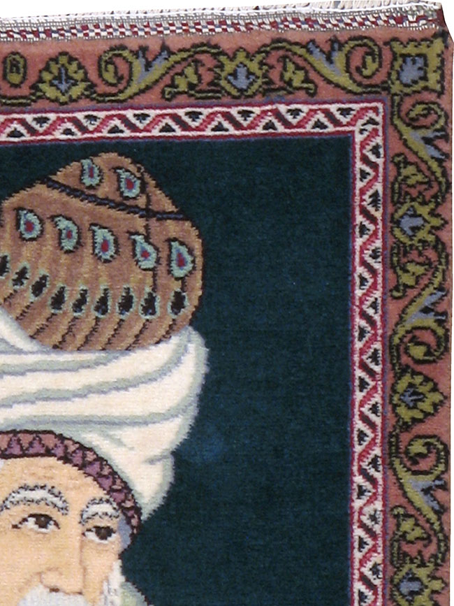 Vintage Tabriz Pictorial Rug, No.23012 - Gsblank