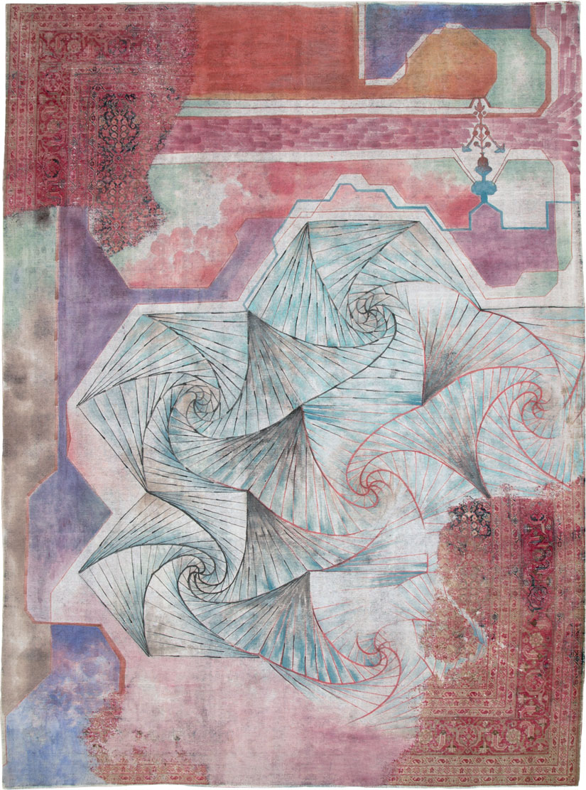 Vintage Persian Tabriz Carpet, No.23067 - Gsblank