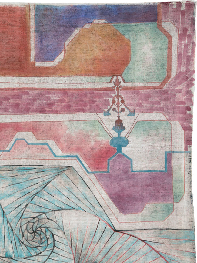 Vintage Persian Tabriz Carpet, No.23067 - Gsblank