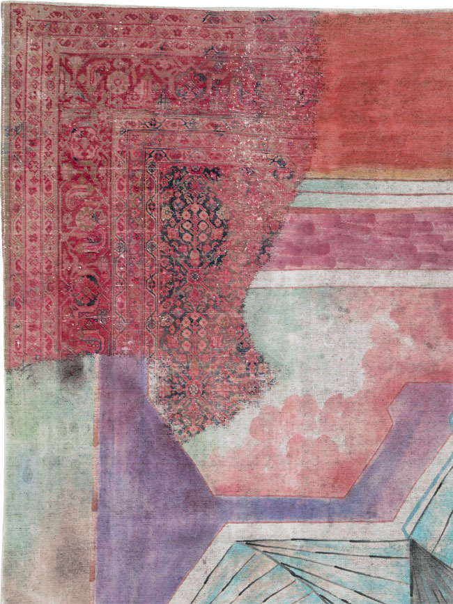 Vintage Persian Tabriz Carpet, No.23067 - Gsblank