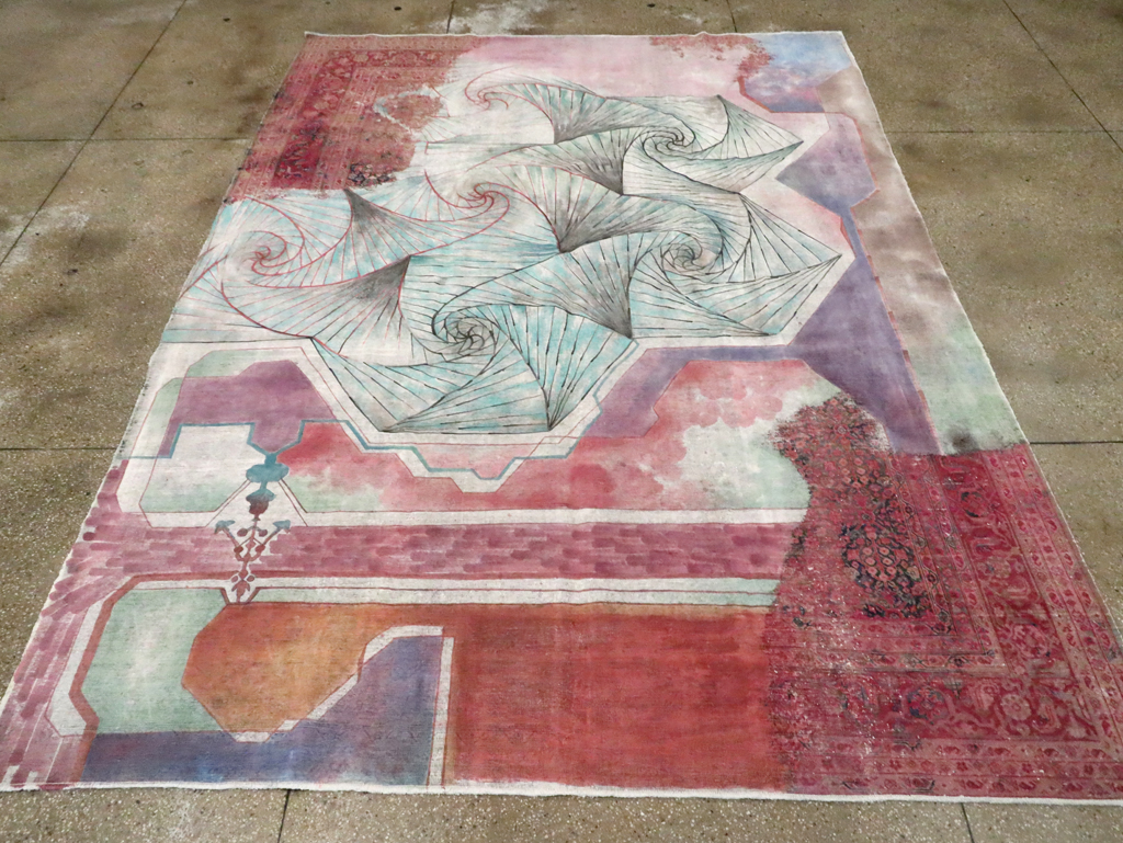 Vintage Persian Tabriz Carpet, No.23067 - Gsblank