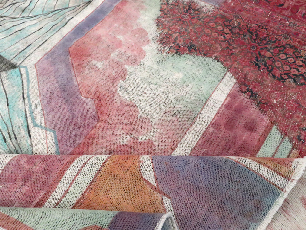 Vintage Persian Tabriz Carpet, No.23067 - Gsblank