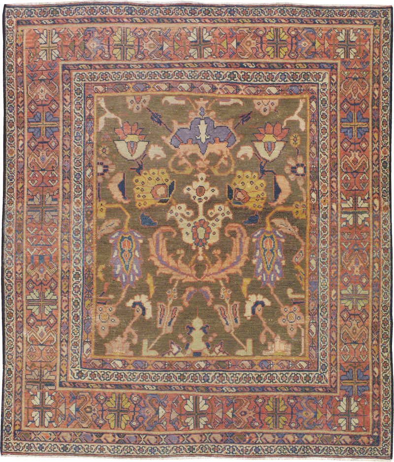 Antique Persian Mahal Carpet, No.23079 - Gsblank