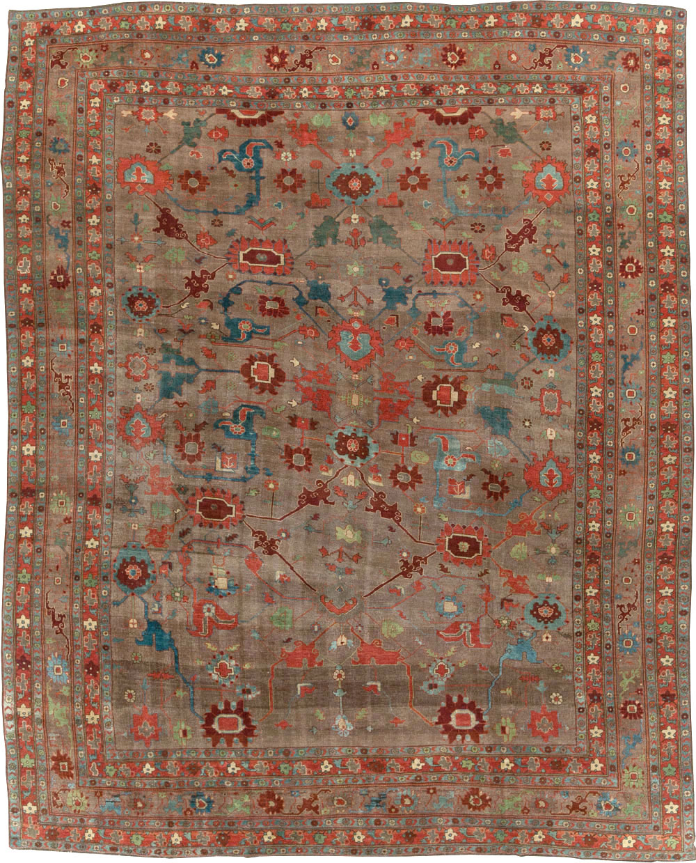 Antique Persian Kurd Bidjar Room Size Carpet, No.23100 - Gsblank