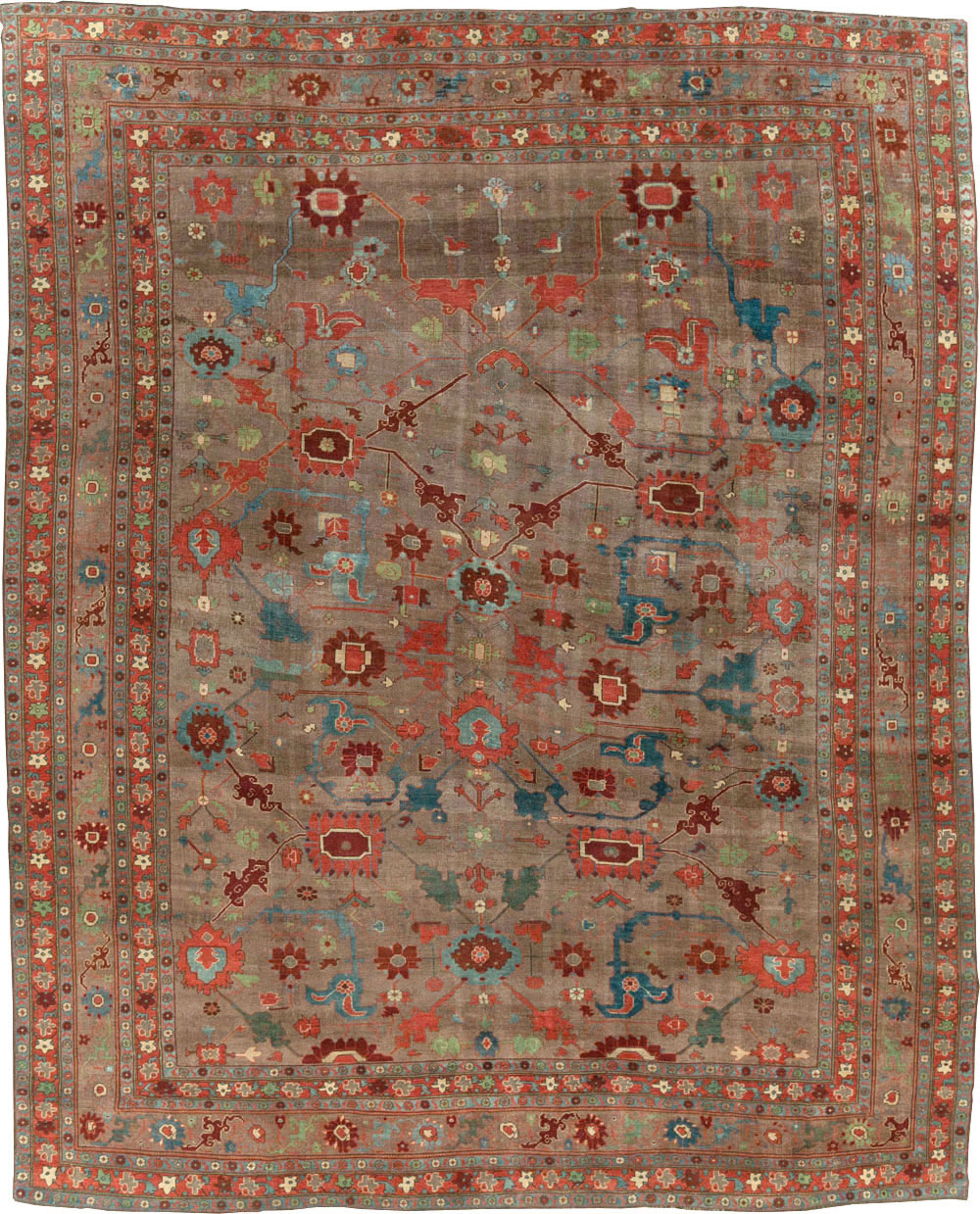 Antique Persian Kurd Bidjar Room Size Carpet, No.23100 - Gsblank