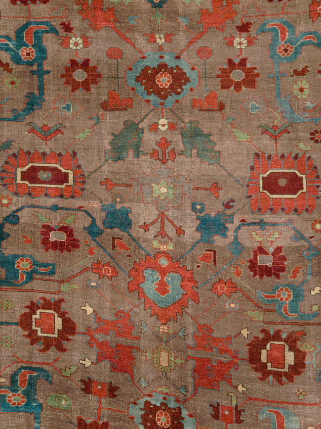 Antique Persian Kurd Bidjar Room Size Carpet, No.23100 - Gsblank