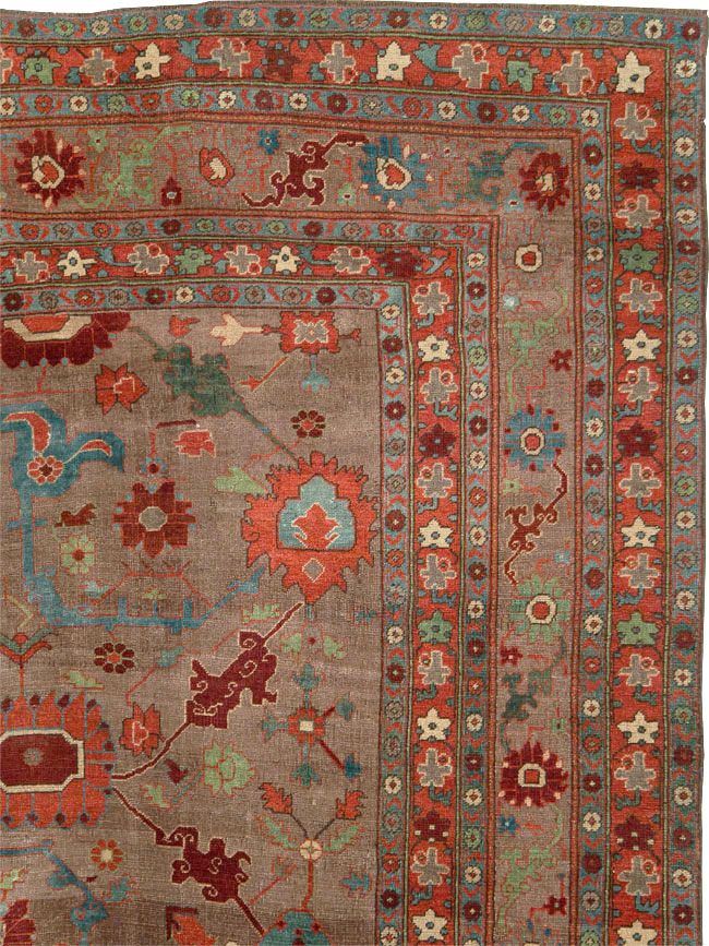 Antique Persian Kurd Bidjar Room Size Carpet, No.23100 - Gsblank