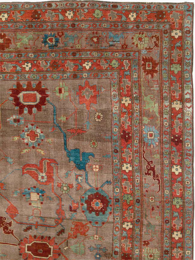 Antique Persian Kurd Bidjar Room Size Carpet, No.23100 - Gsblank