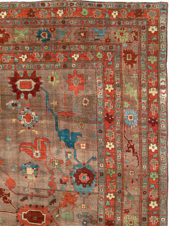 Antique Persian Kurd Bidjar Room Size Carpet, No.23100 - Gsblank