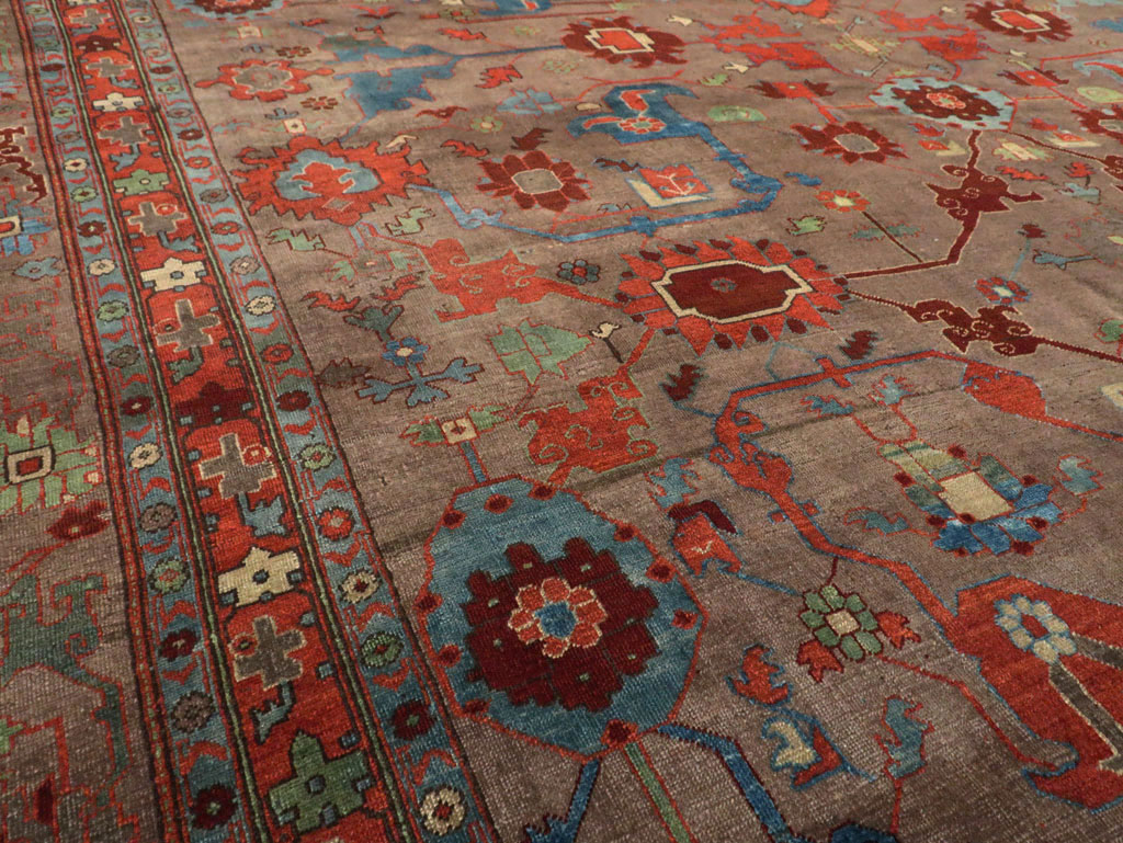 Antique Persian Kurd Bidjar Room Size Carpet, No.23100 - Gsblank