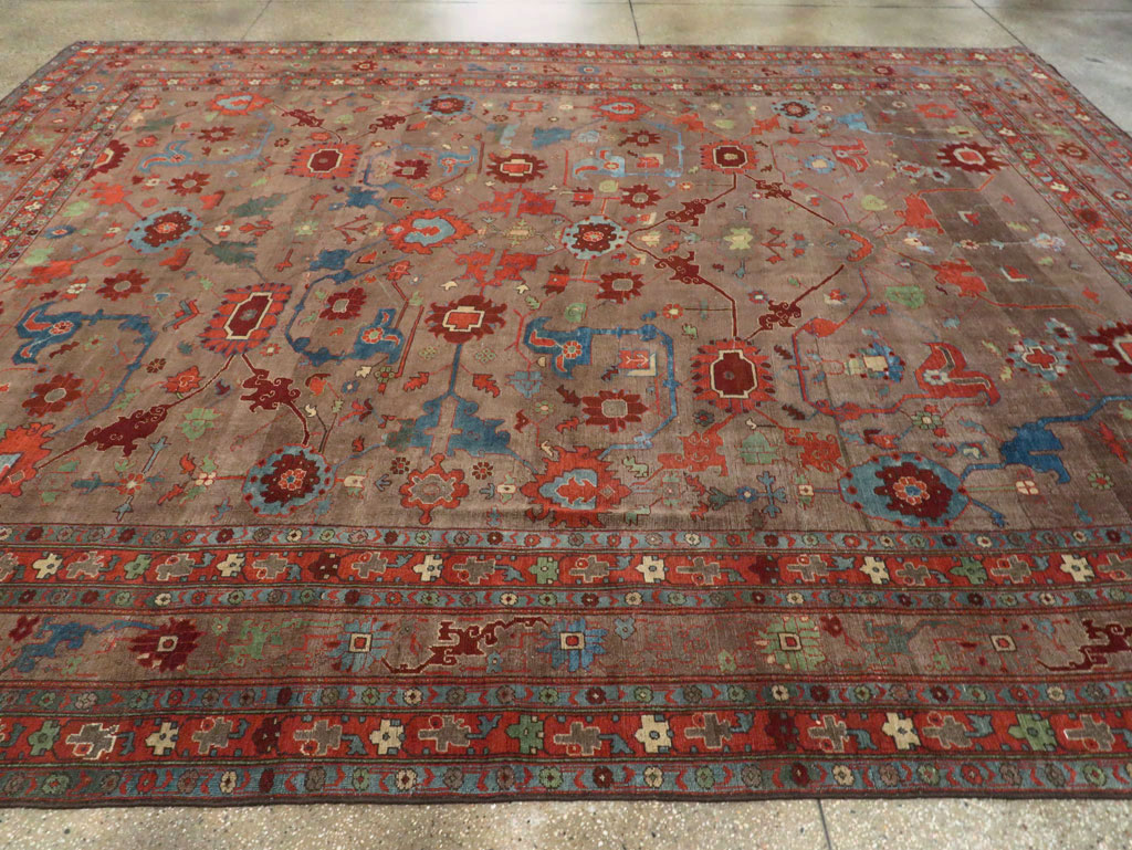 Antique Persian Kurd Bidjar Room Size Carpet, No.23100 - Gsblank