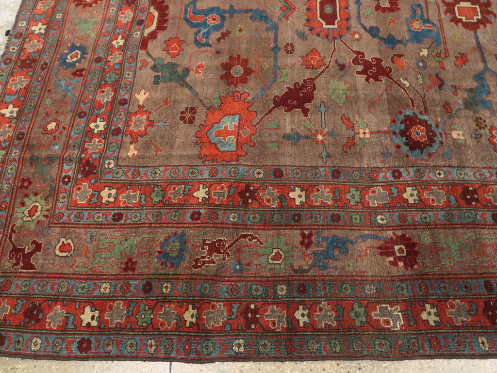 Antique Persian Kurd Bidjar Room Size Carpet, No.23100 - Gsblank