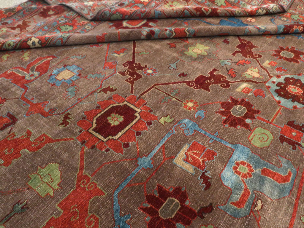 Antique Persian Kurd Bidjar Room Size Carpet, No.23100 - Gsblank