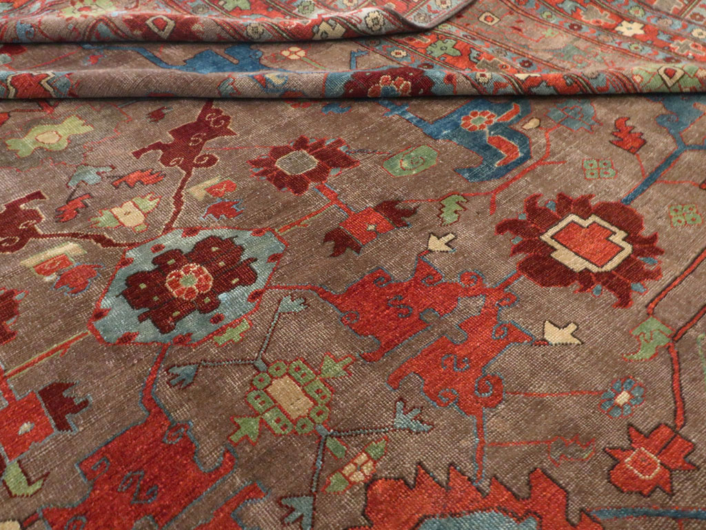 Antique Persian Kurd Bidjar Room Size Carpet, No.23100 - Gsblank