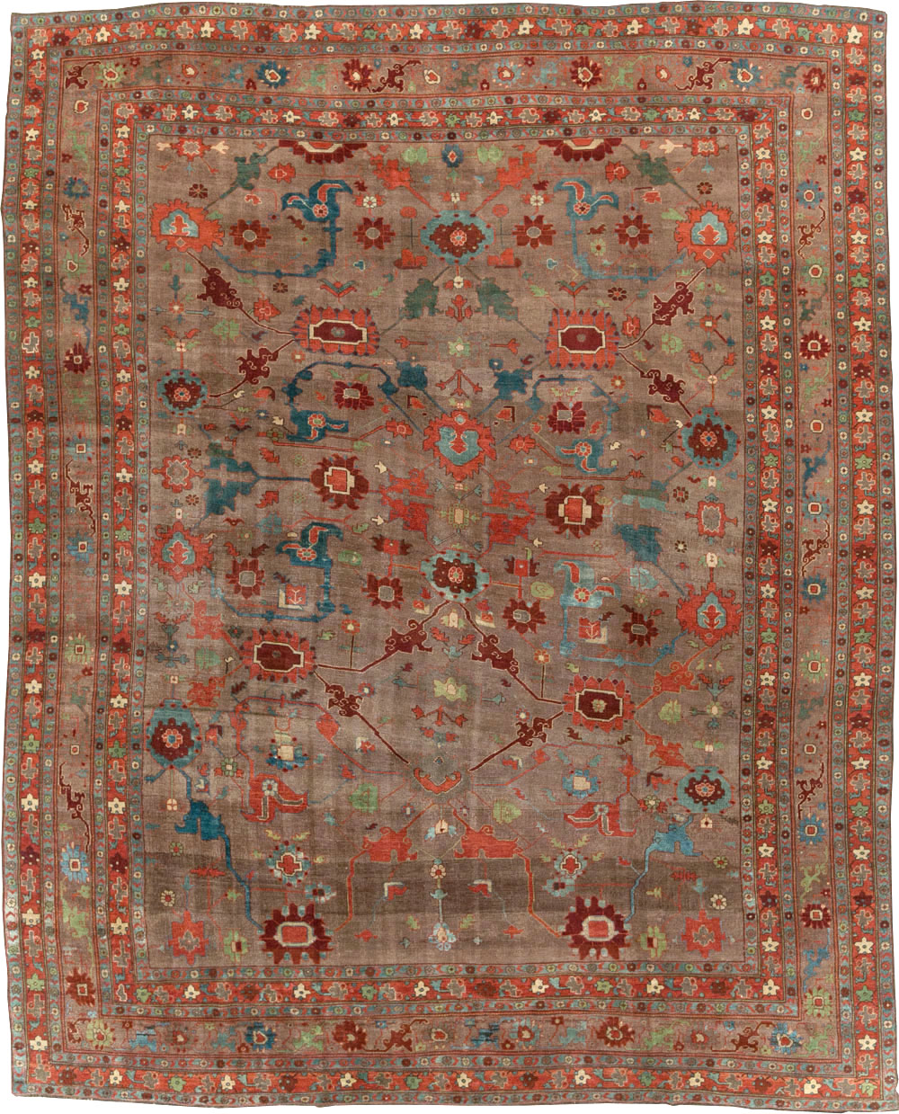 Antique Persian Kurd Bidjar Room Size Carpet, No.23100 - Gsblank