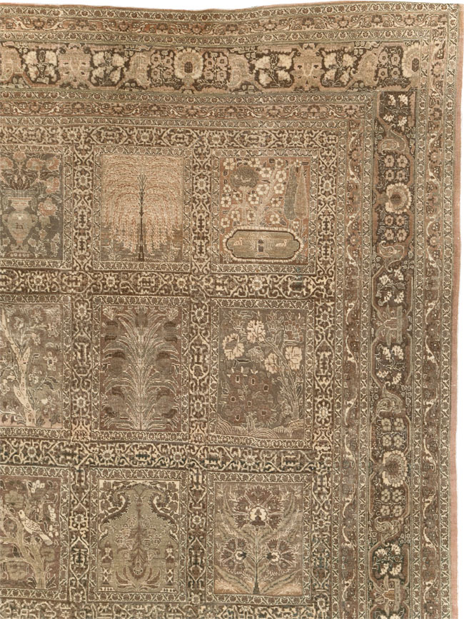 Antique Persian Tabriz Large Carpet, No.23112 - Gsblank