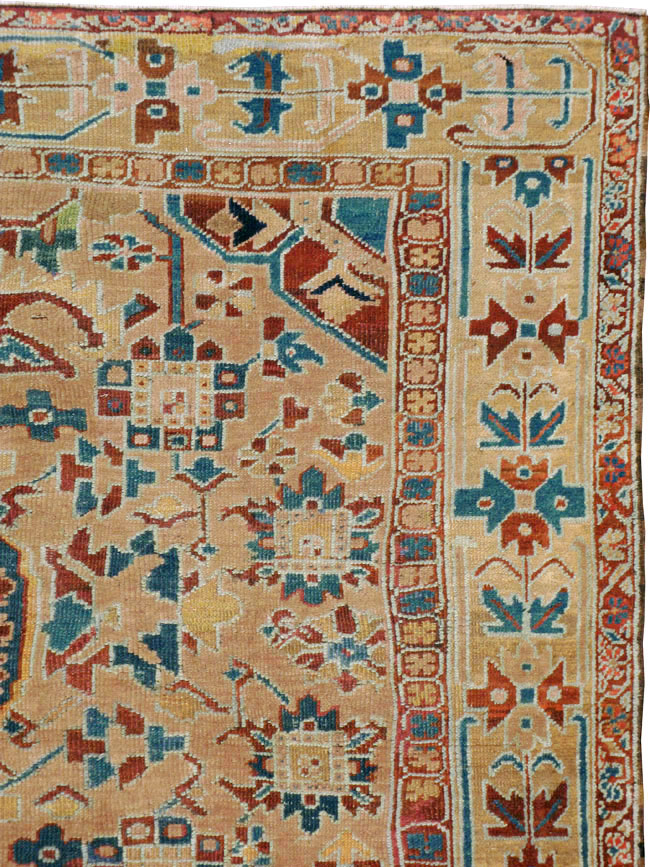Antique Persian Heriz Square Carpet, No.23118 - Gsblank
