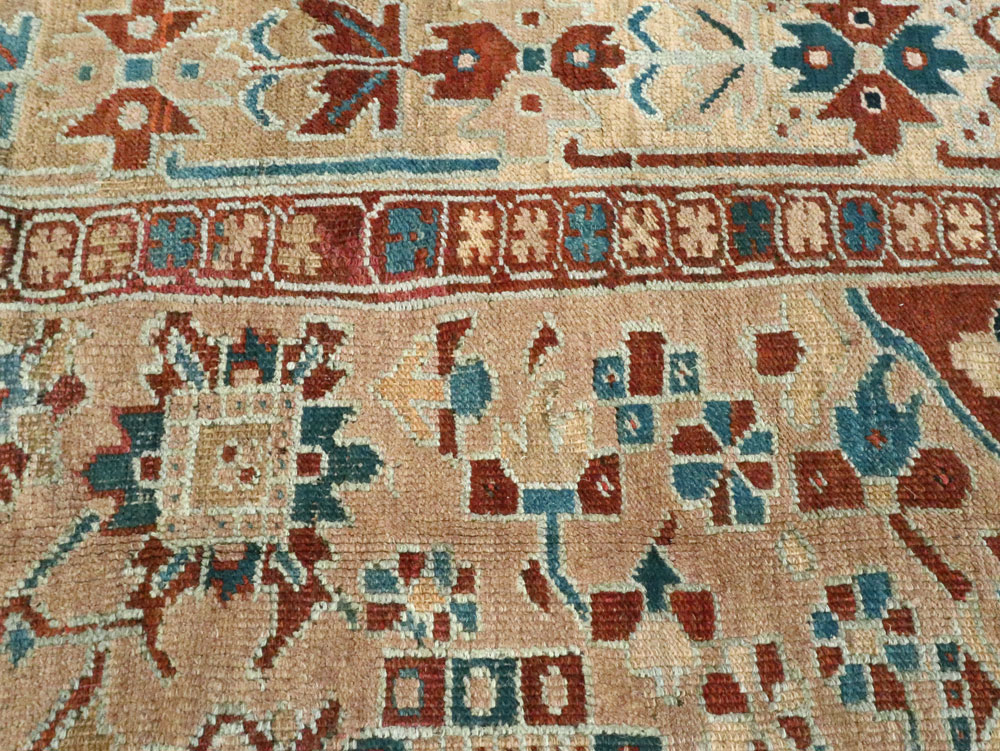 Antique Persian Heriz Square Carpet, No.23118 - Gsblank