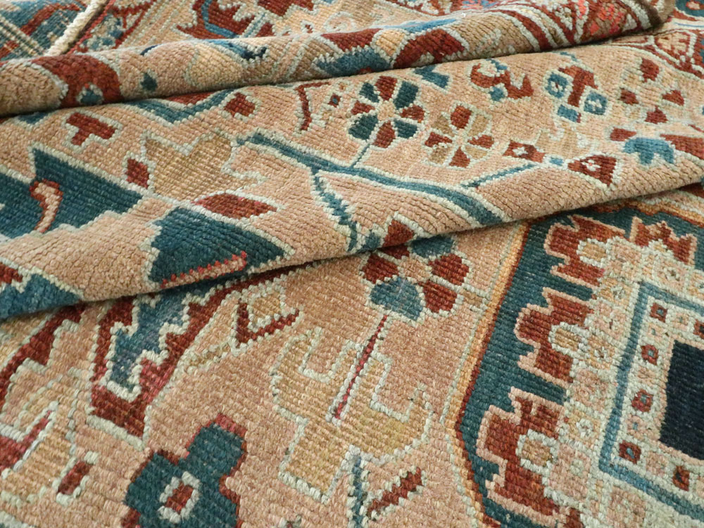 Antique Persian Heriz Square Carpet, No.23118 - Gsblank