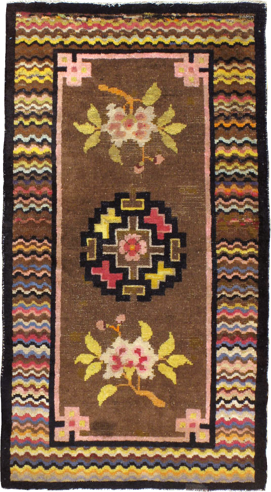 Vintage Turkestan Tibetan Rug, No.23124 - Gsblank