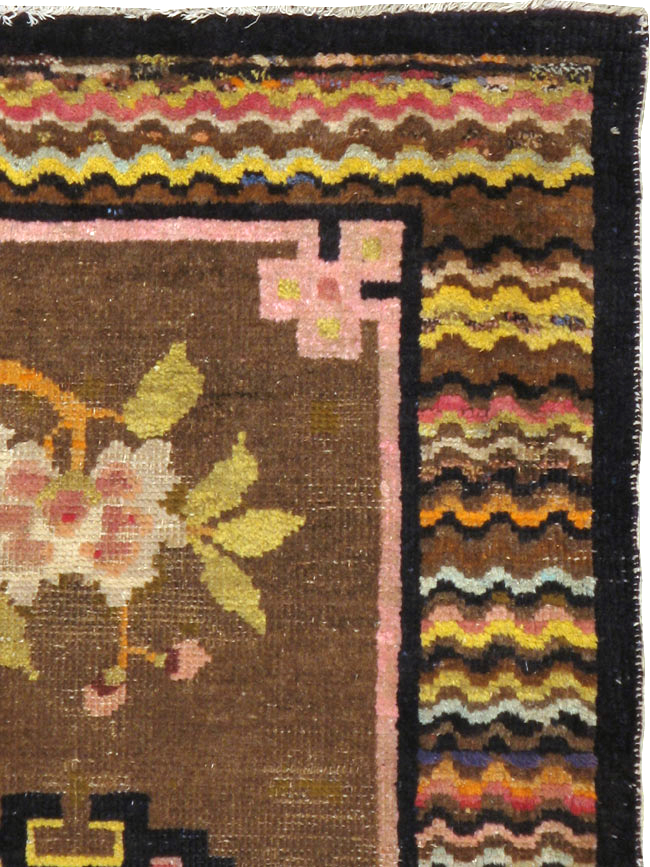 Vintage Turkestan Tibetan Rug, No.23124 - Gsblank