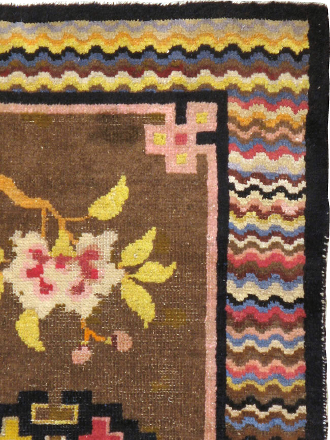 Vintage Turkestan Tibetan Rug, No.23124 - Gsblank