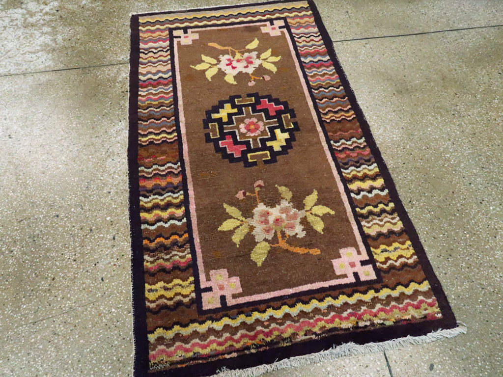 Vintage Turkestan Tibetan Rug, No.23124 - Gsblank