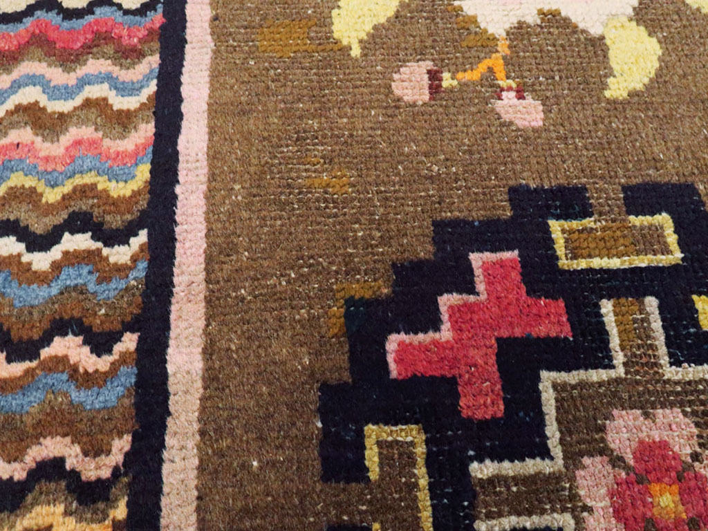 Vintage Turkestan Tibetan Rug, No.23124 - Gsblank