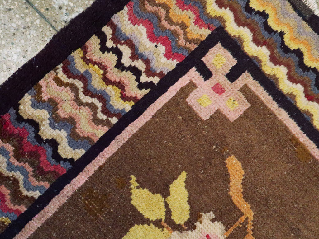 Vintage Turkestan Tibetan Rug, No.23124 - Gsblank