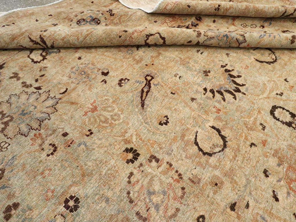 Antique Persian Mashad Square Carpet, No.23194 - Gsblank