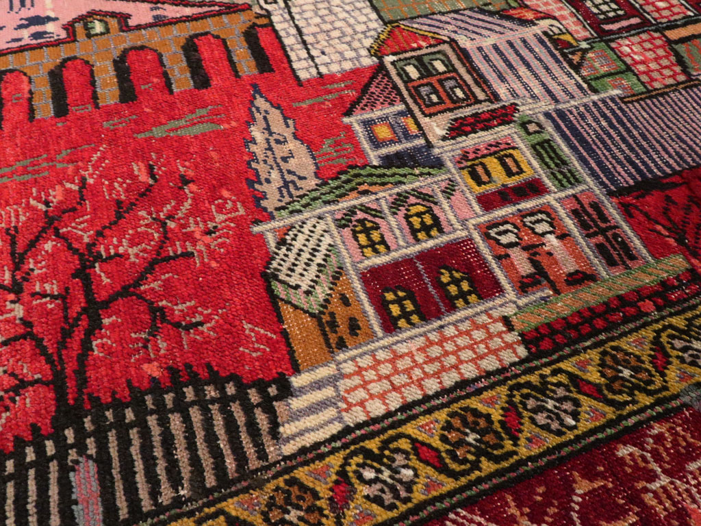 Vintage Anatolian Pictorial Rug, No.23202 - Gsblank